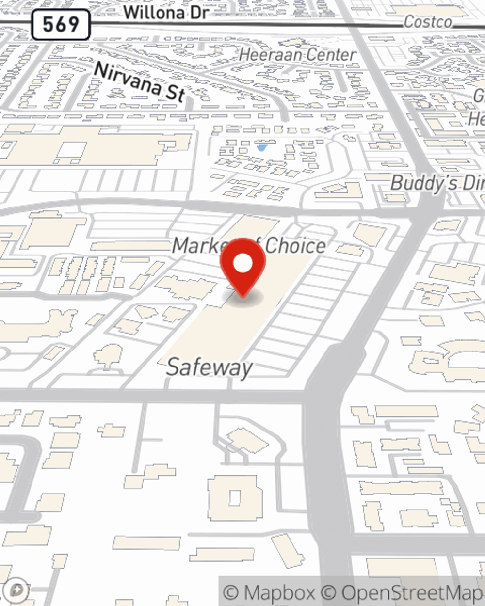 Map showing State Farm Agent Josh Gourley's office at 1510 Coburg Rd., Eugene, OR