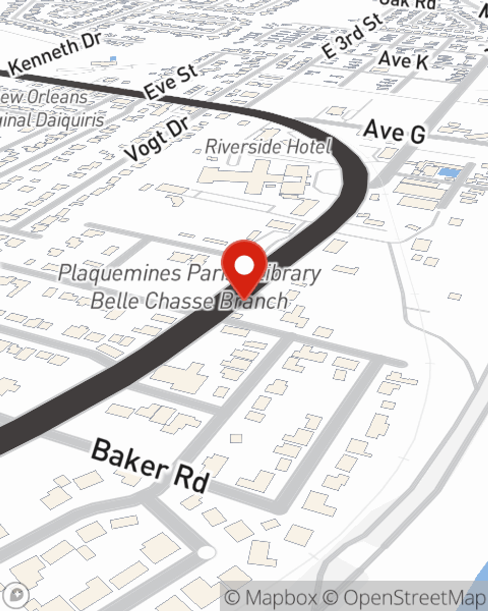 Map showing State Farm Agent's office