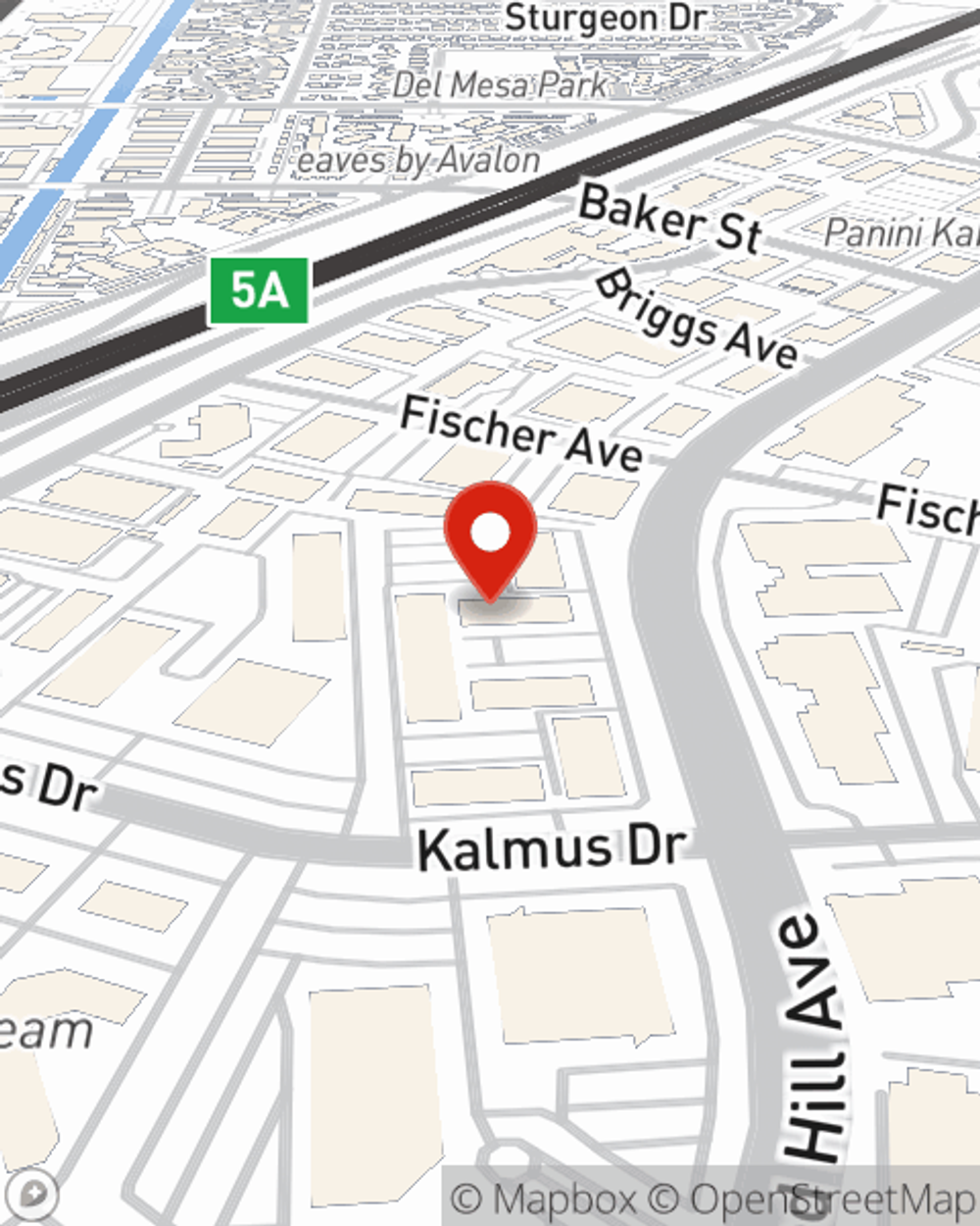 Map showing State Farm Agent's office