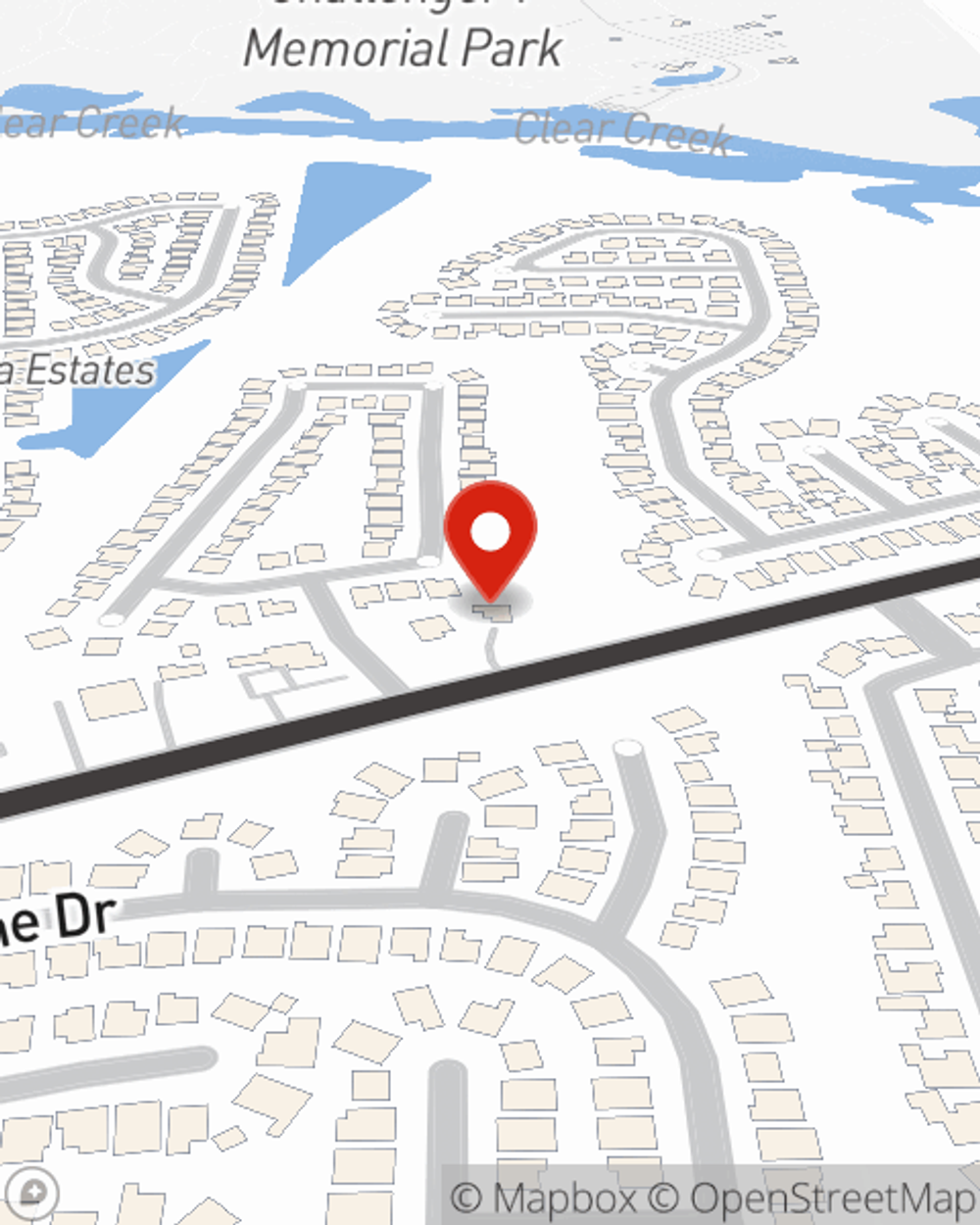 Map showing State Farm Agent Chris Peters's office at 6011 W Main Street Suite B103 League City, TX