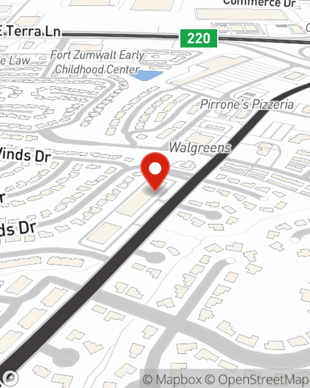 Map showing State Farm Agent Willard Harrell's office at 517 Salt Lick Rd, St Peters, MO