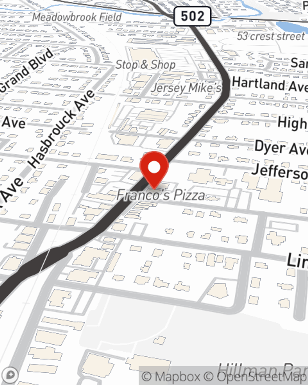 Map showing State Farm Agent Edwin Mata's office at 574 Pompton Avenue, Cedar Grove, NJ