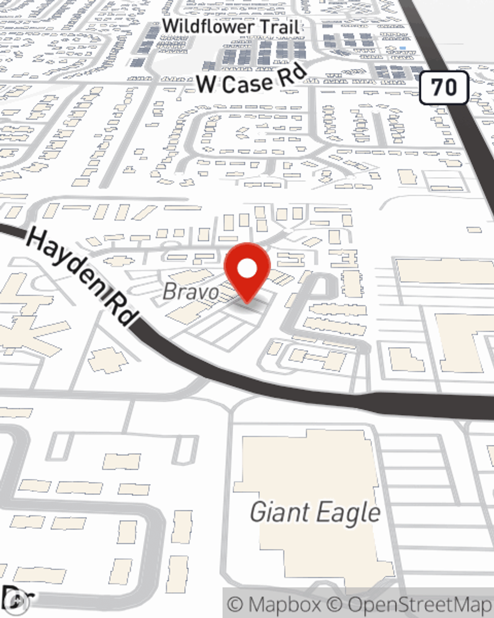 Map showing State Farm Agent Suzanne Rizer's office at 2930 Hayden Run Plaza, Columbus, OH
