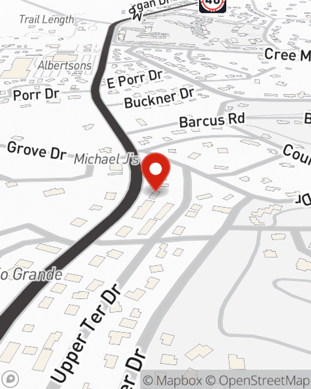 Map showing State Farm Agent Albert Cortez's office at 510 Mechem Drive, Ruidoso, NM