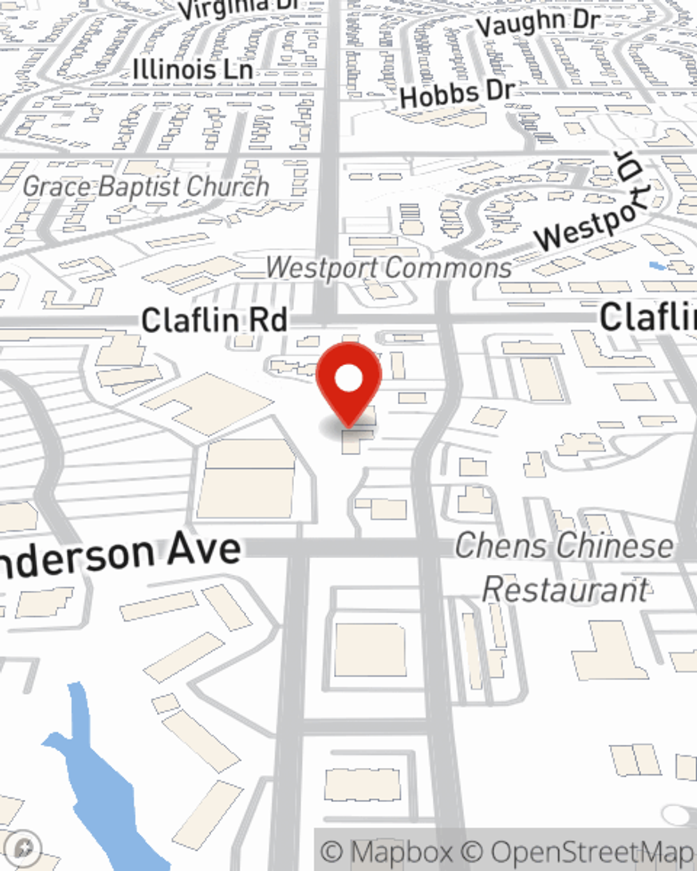 Map showing State Farm Agent Kevin Bryant's office at 1115 Westport Drive, Suite A, Manhattan, KS