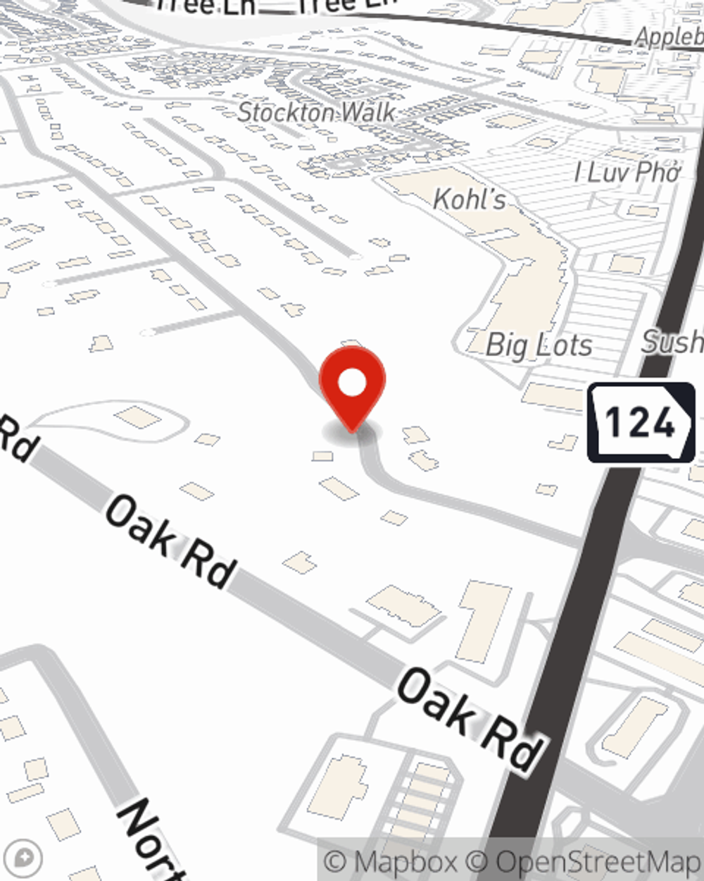 Map showing State Farm Agent Tasha Holloway's office at 2318 Scenic Highway S (Hwy 124), Suite A, Snellville, GA