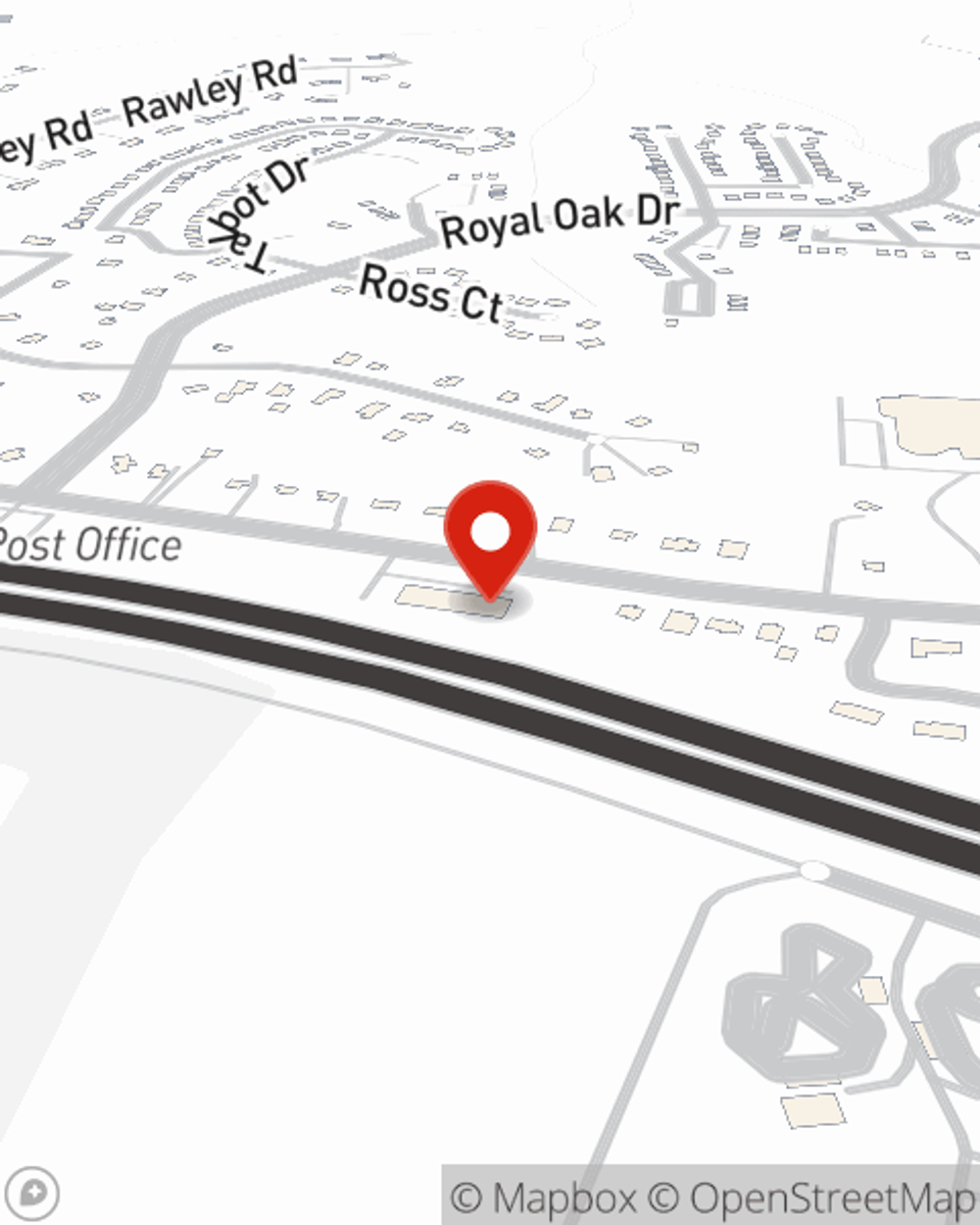 Map showing State Farm Agent Lank Johnson's office at 164 WEST MAIN STREET SUITE A NEW MARKET, MD