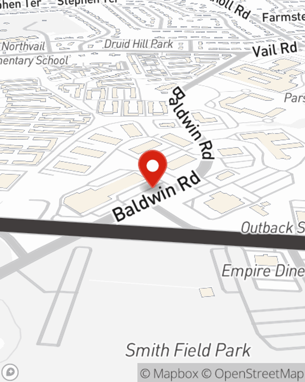Map showing State Farm Agent Frantz Gaston Jr's office at 132 Baldwin Rd, Suite 132, Parsippany, NJ