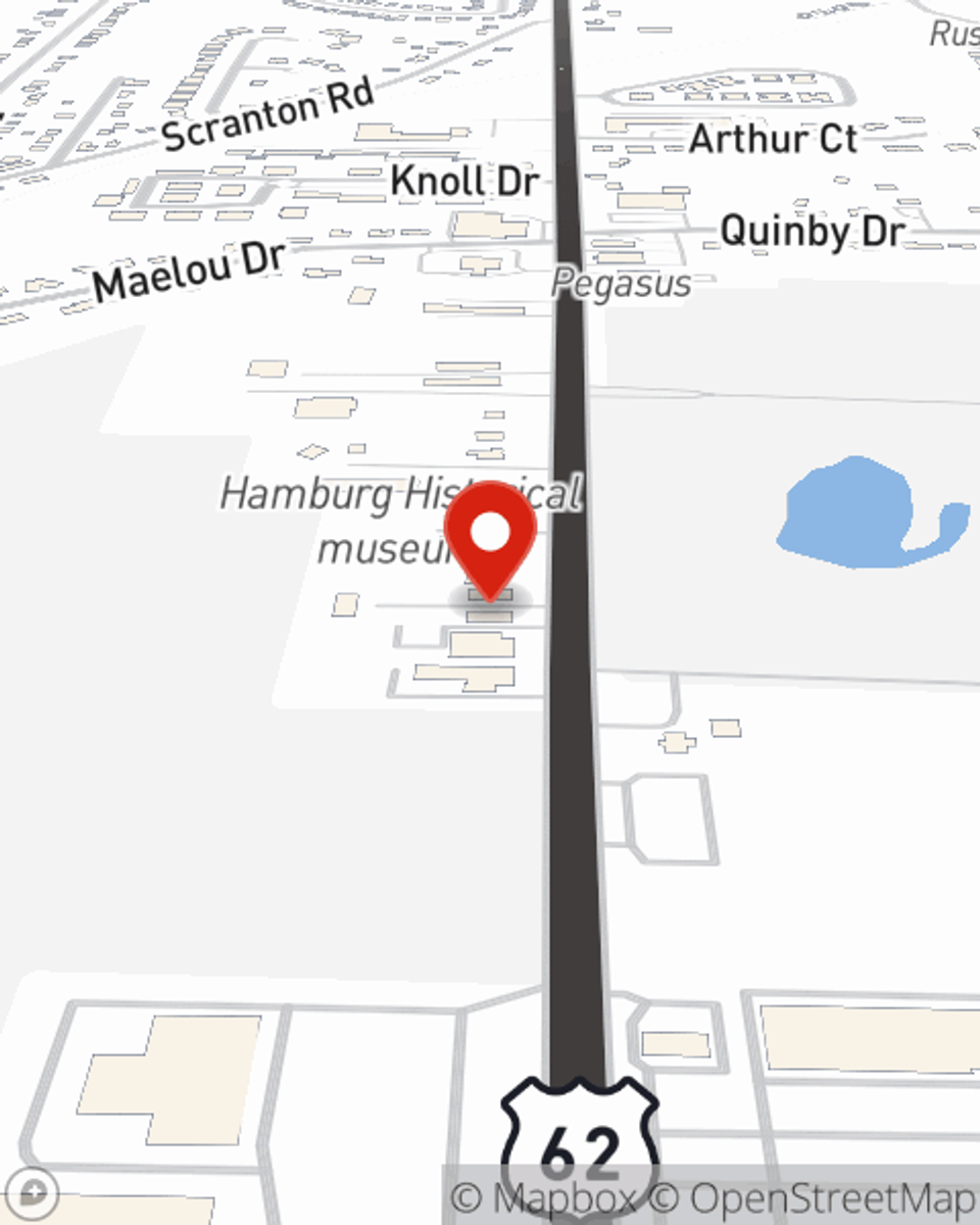 Map showing State Farm Agent JP Ross's office at 5899 S Park Ave Hamburg, NY