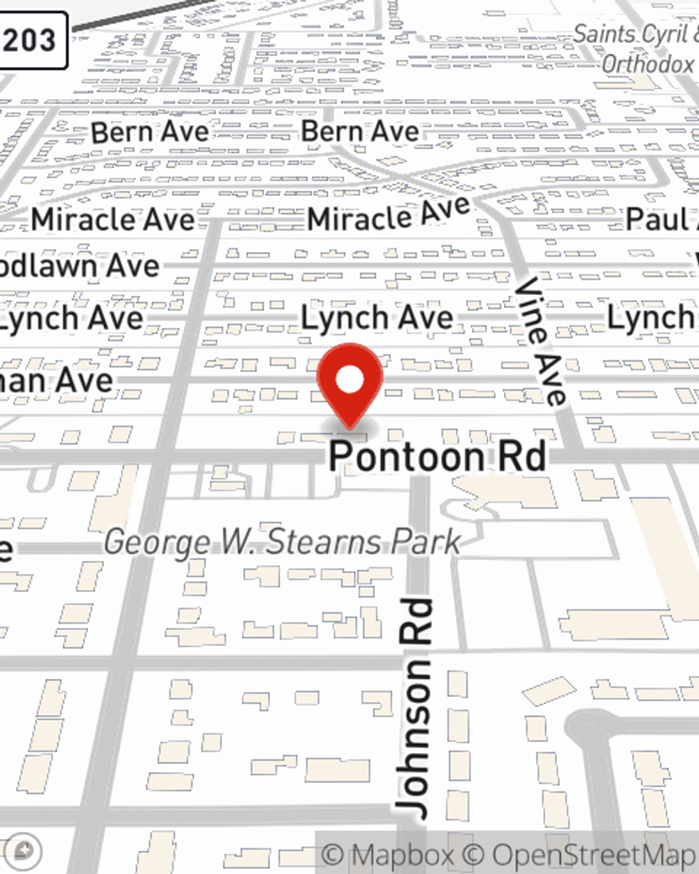 Map showing State Farm Agent Alyssa Cutts's office at 2231 Pontoon Road, Granite City, IL