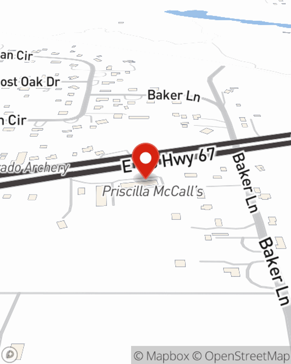Map showing State Farm Agent Ruhama McCoy's office at 6050 E Highway 67 Suite 260, Alvarado, TX