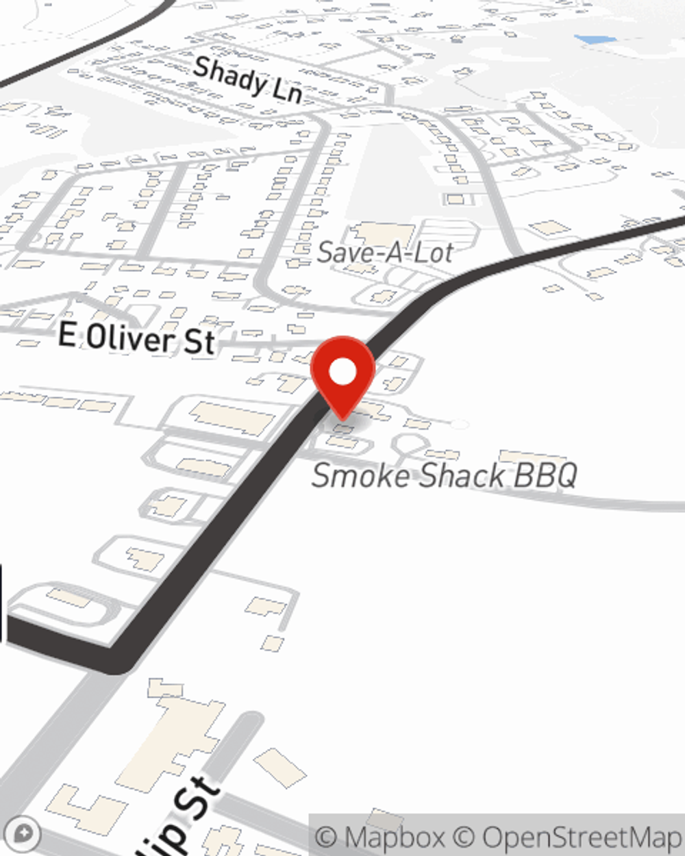 Map showing State Farm Agent Josh Roney's office at 1594 Old Gallatin Road, Scottsville, KY