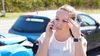 A teenager involved in a car accident calling the police.