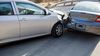 A vehicle hit by an uninsured driver.